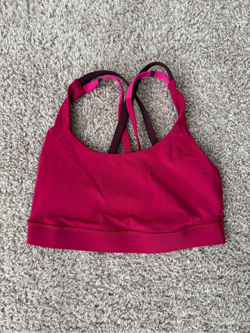 lululemon athletica Strappy Sports Bra - Raspberry